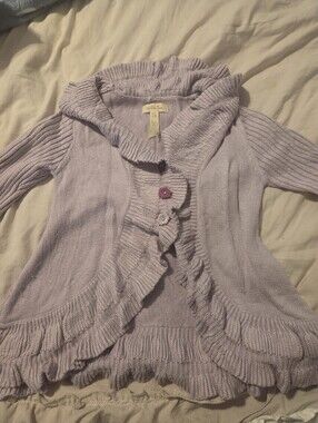 Matilda Jane Ruffled Lavender Knit Sweater